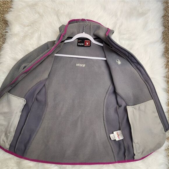 Spyder women's full-zip hooded sweater fleece-lined jacket Size LG - Picture 7 of 12